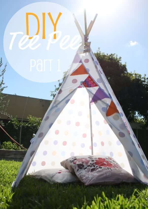DIY Bedsheet Teepee Tent Design