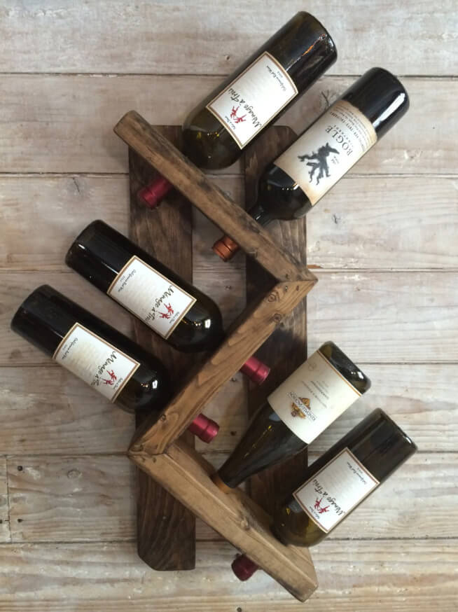 Wall Mounted Vintage Wine Rack
