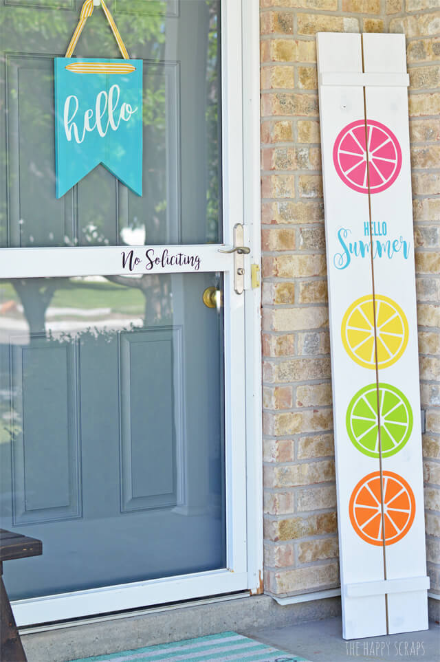 Cheerful Citrus Summer Porch Sign