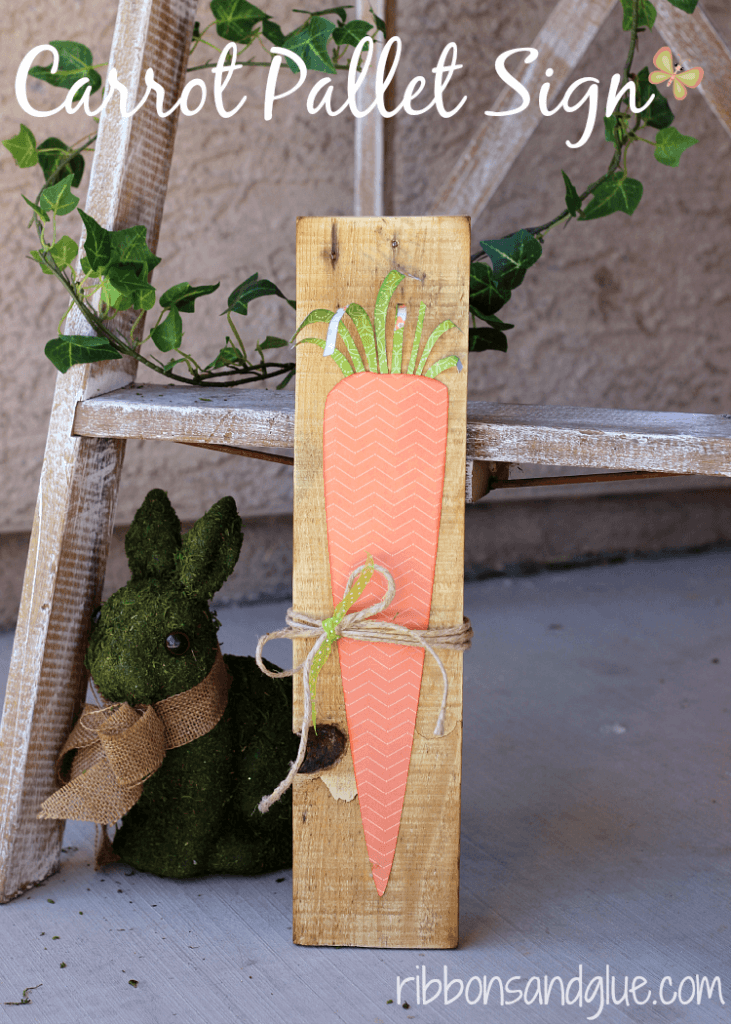 Orange Chevron Carrot Pallet Sign