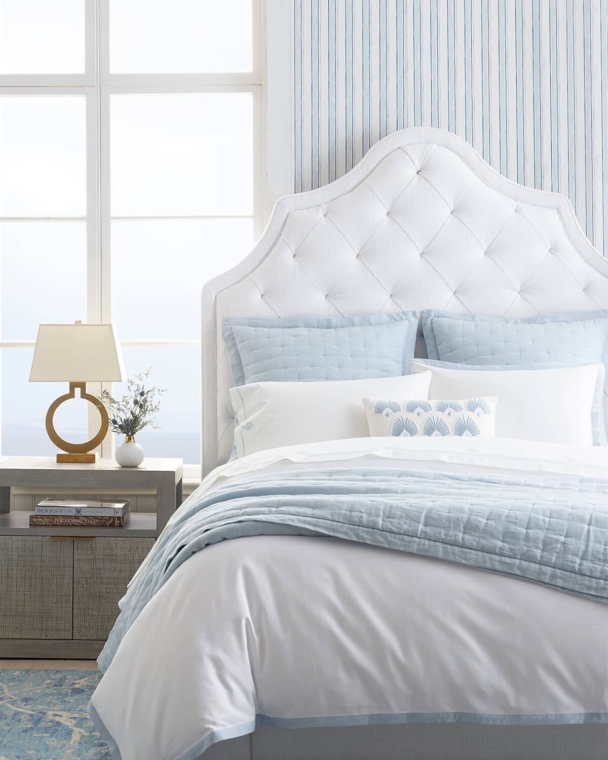 Lovely Blue Theme Pastel Bedroom