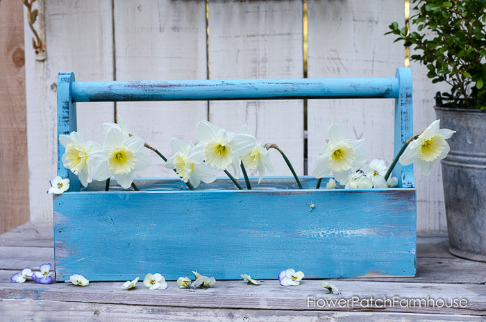 A Rustic Toolbox Caddy Turned Garden Bed