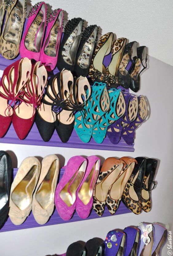 Crown Molding Hanging Shoe Rack