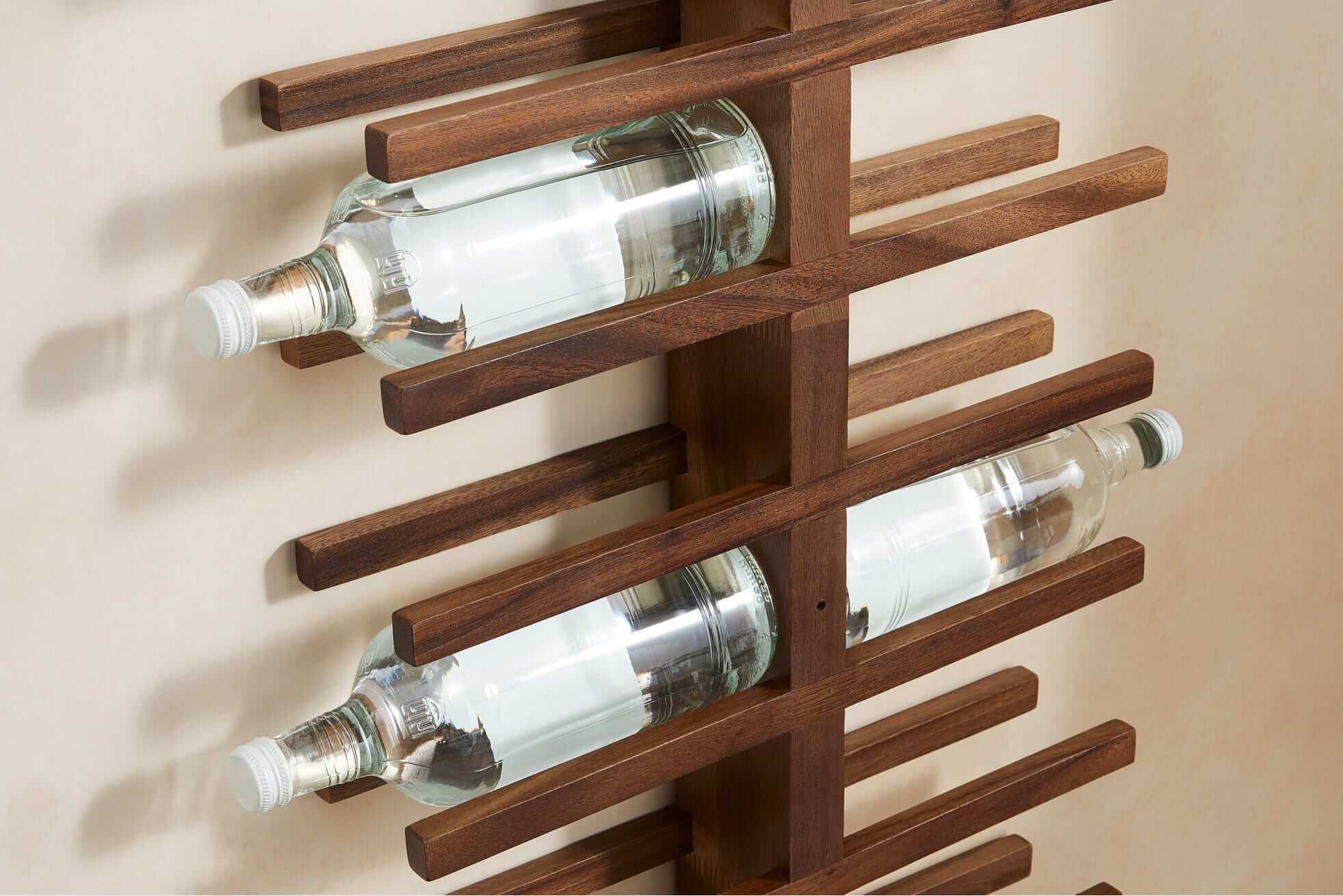 Wooden 22-Bottle Wall Mounted Wine Rack