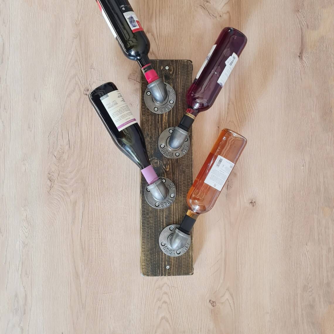 Steampunk Style Wine Storage Rack