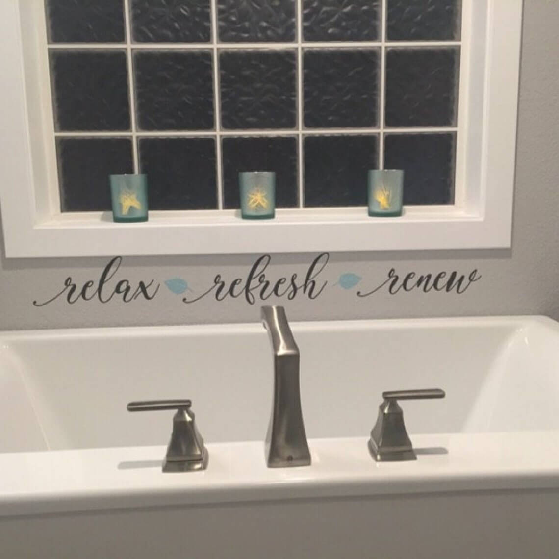 Relax Refresh Renew Spa Vinyl Wall Decals