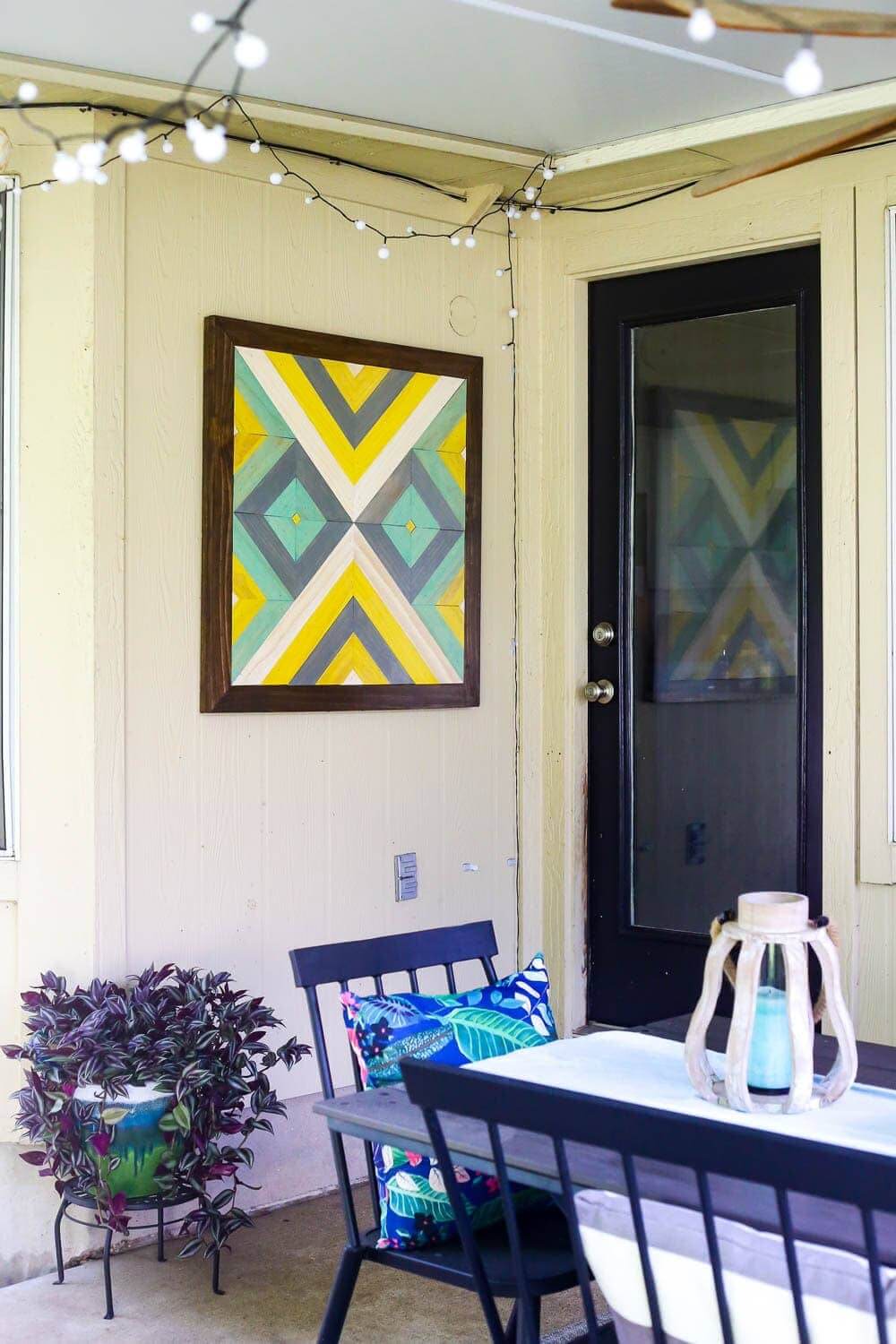 Bright and Abstract Outdoor Hanging Wall Art