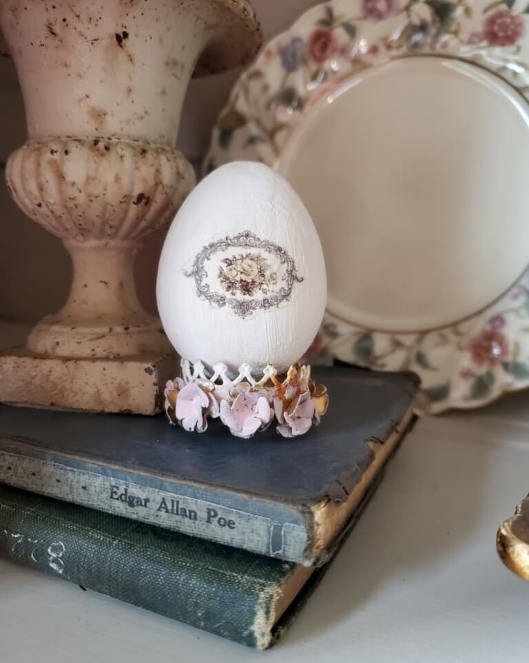 Old World Victorian Paper Mache Egg