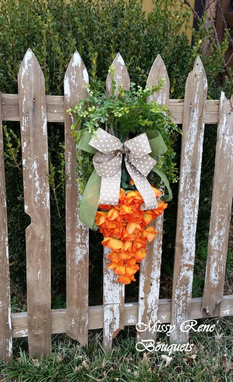Adorable Hippity Hoppity Carrot Wreath for Spring
