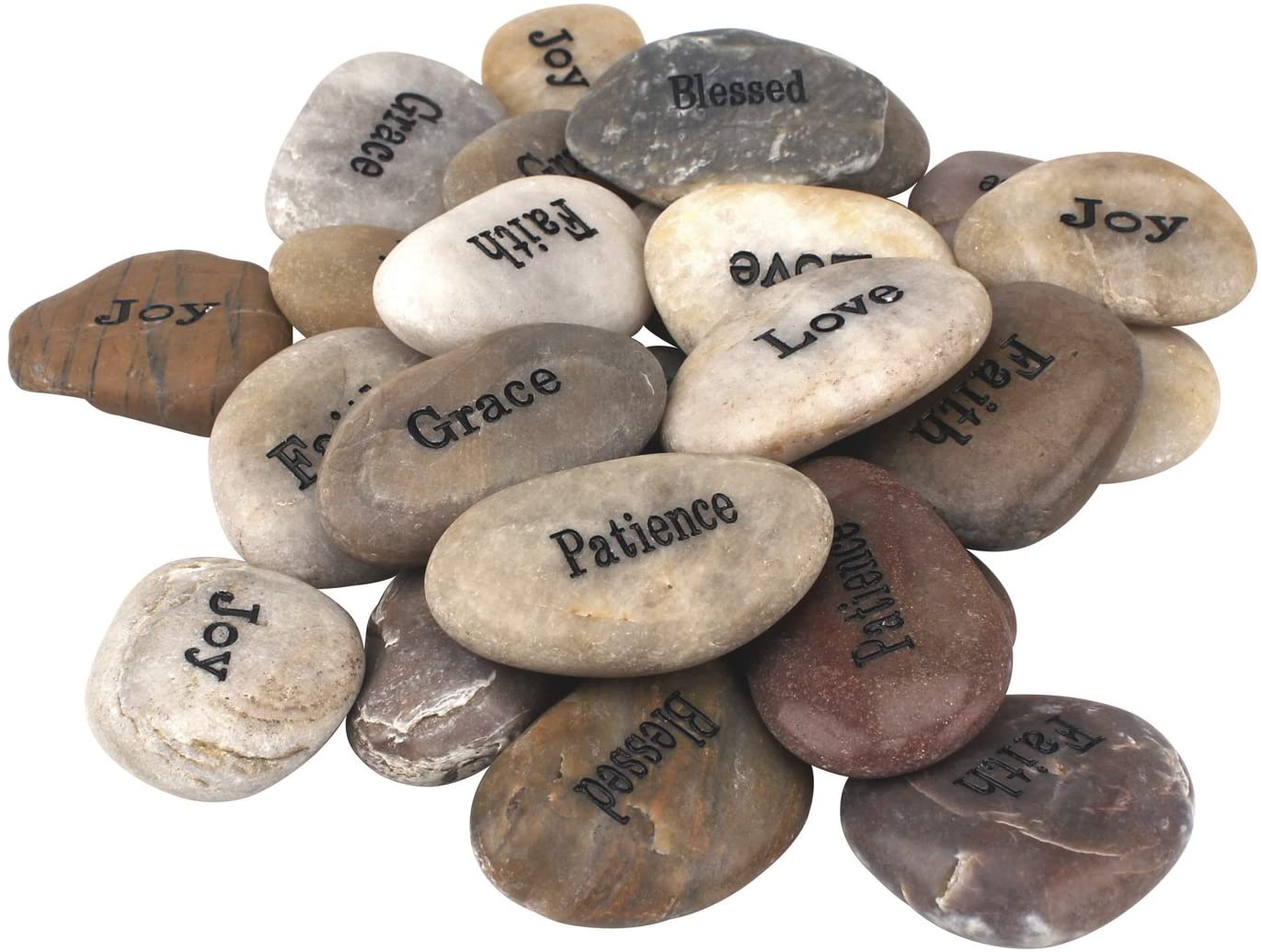 Inspirational Words Polished Pebbles Spa Stones