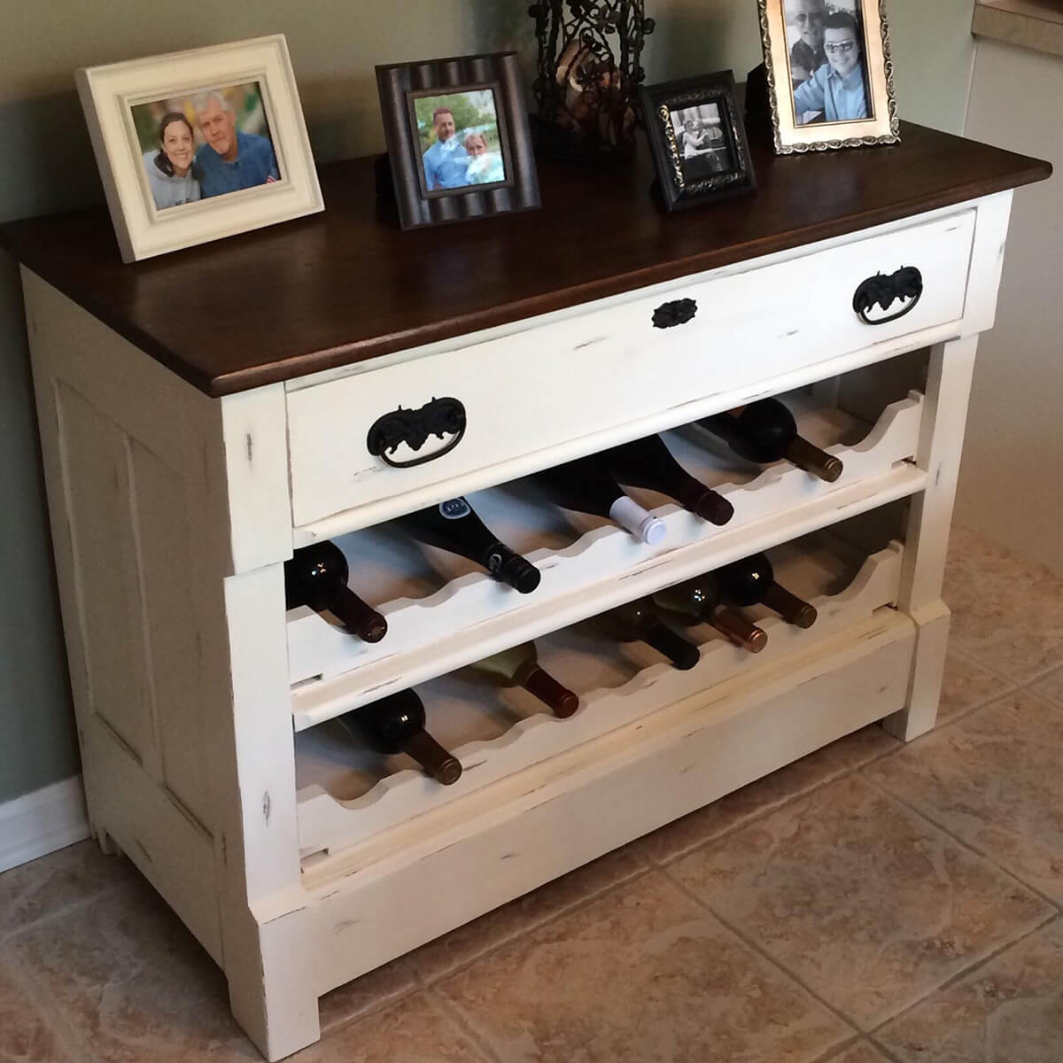 Dresser Wine Rack Upcycling Storage