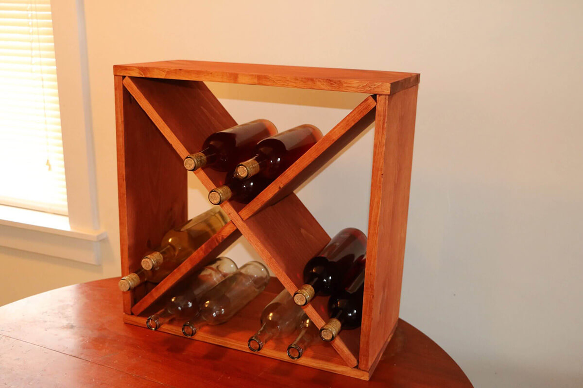 Space-Saving Wine Rack Storage Cube