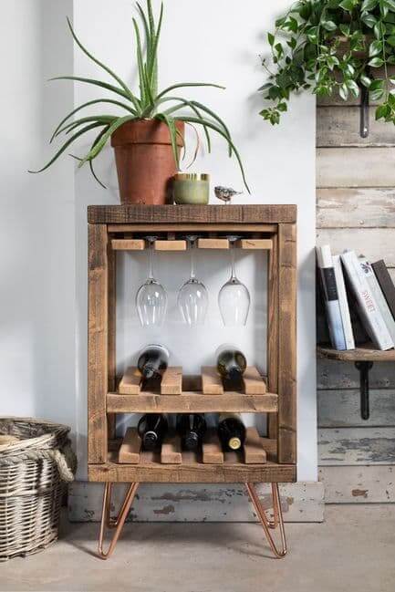 Industrial Styled Wine Rack Storage