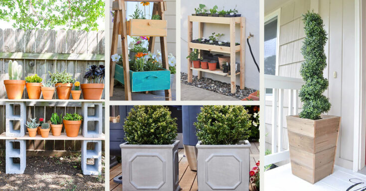 Featured image for Show Off Your Plants with these 30 Best DIY Outdoor Plant Stand Ideas