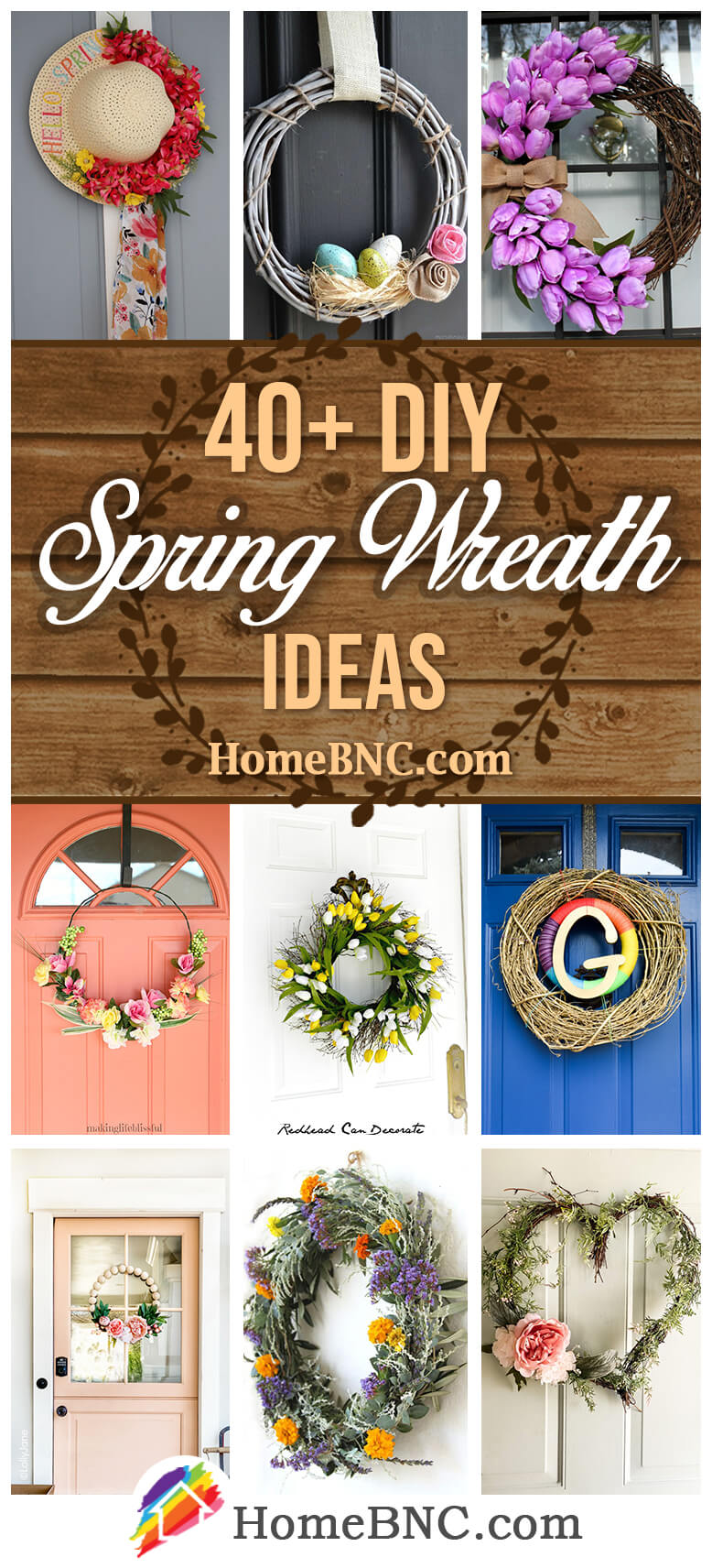 35 Pretty Spring Wreaths Ideas to Adorn Your Door This Season