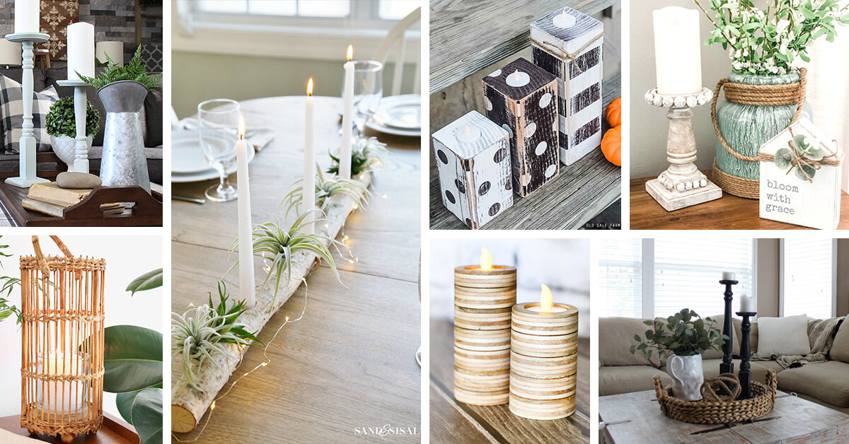 Featured image for “29 Charming DIY Wood Candle Holder Ideas that Will Bring Harmony to any Room”