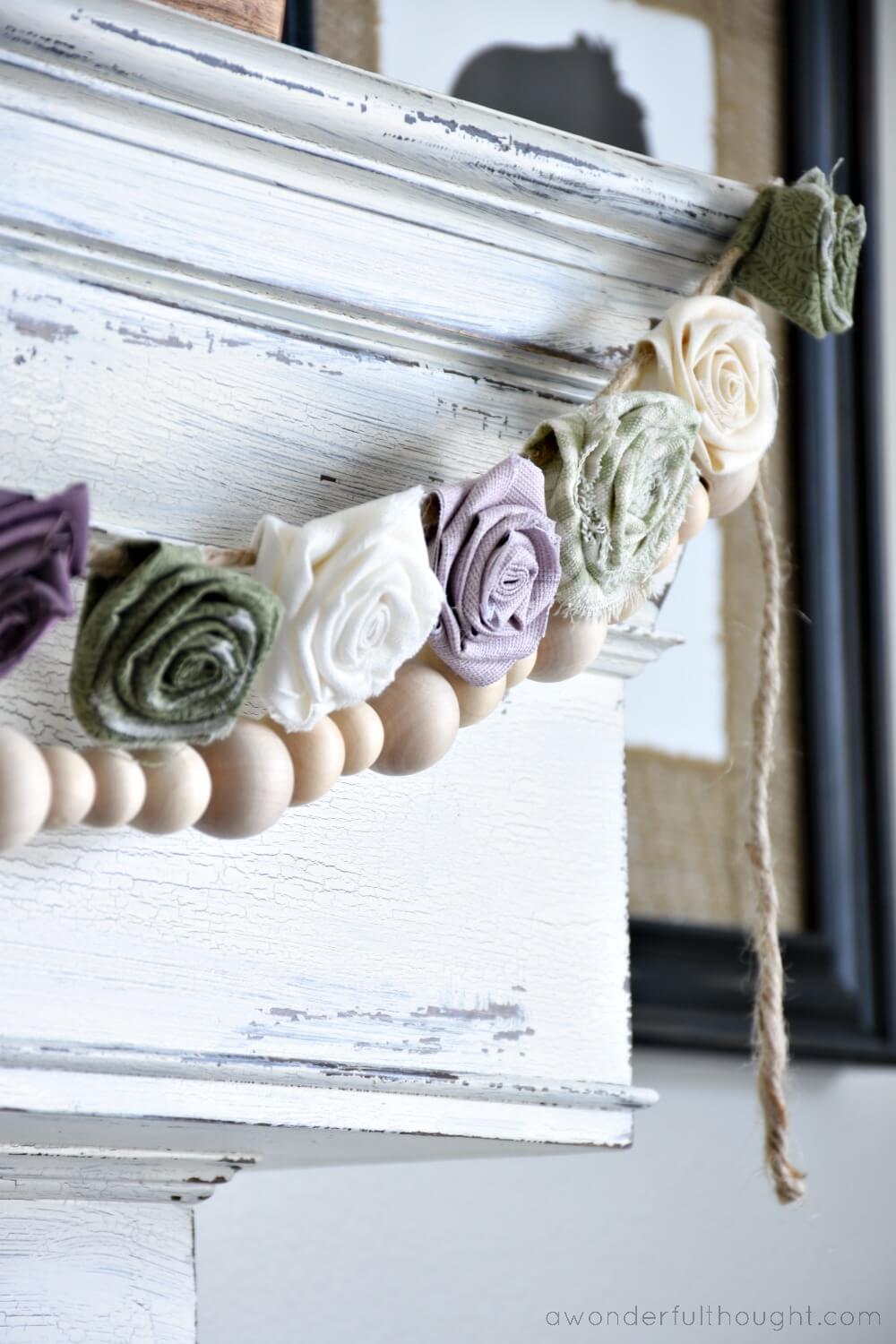 Easy Scrap Material Rose Garland