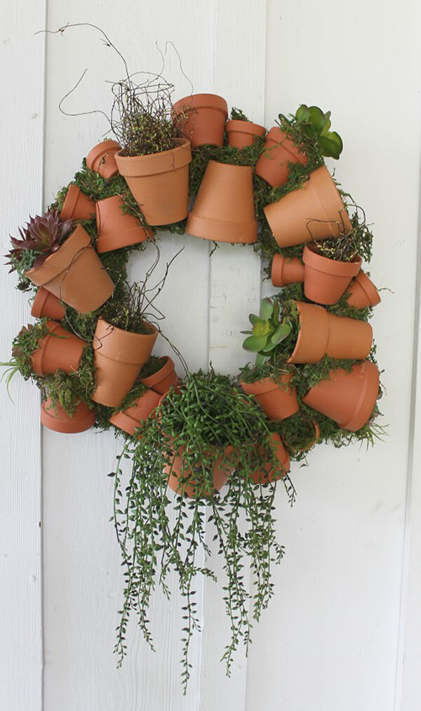 Plant Pot Welcome Wreath