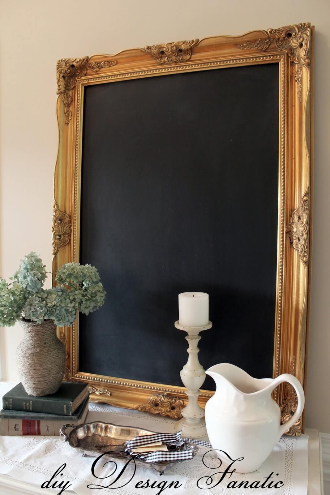 Framed Chalkboard Paint Mirror Design