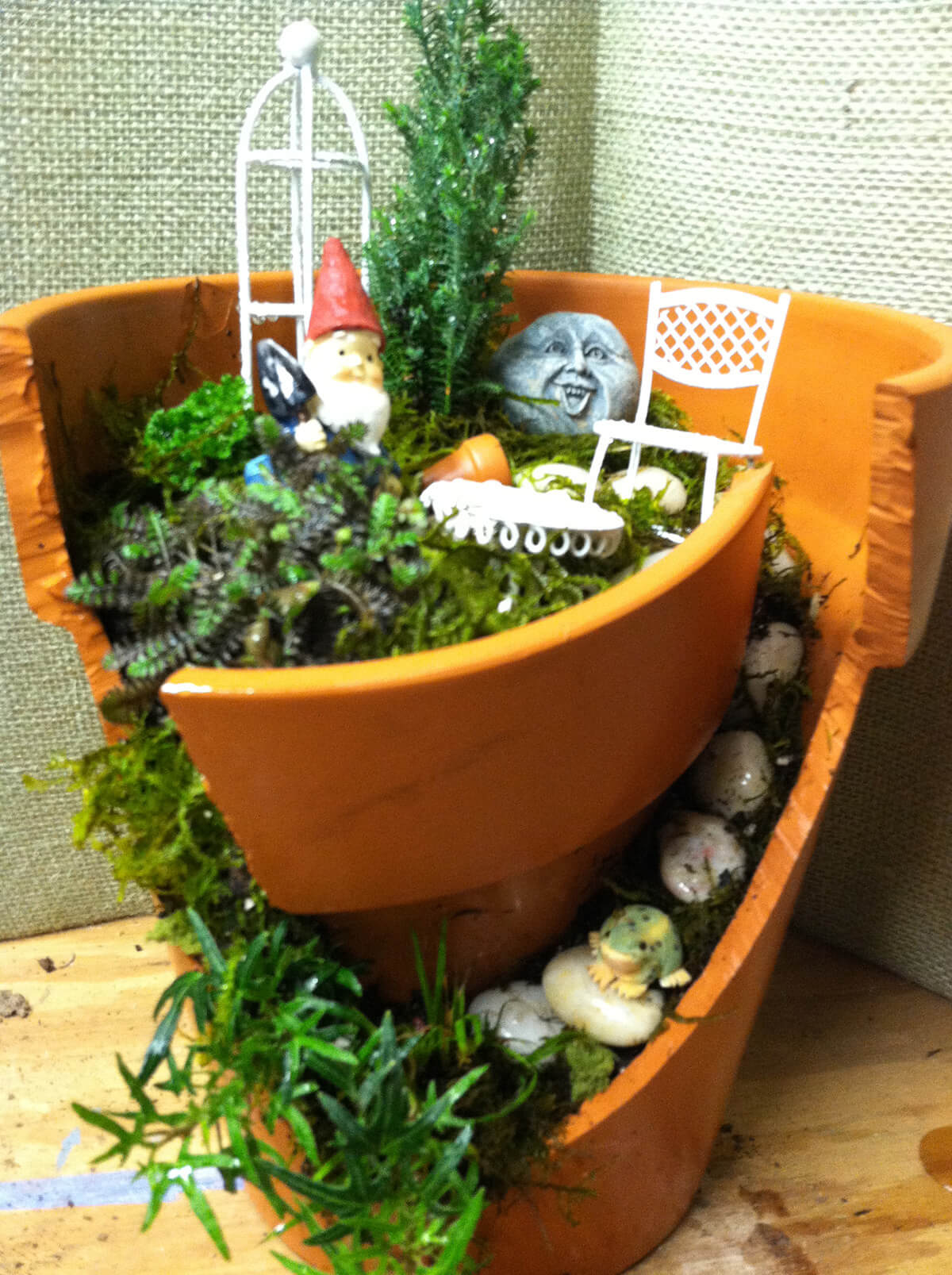 Broken Pot Garden for Gnomes