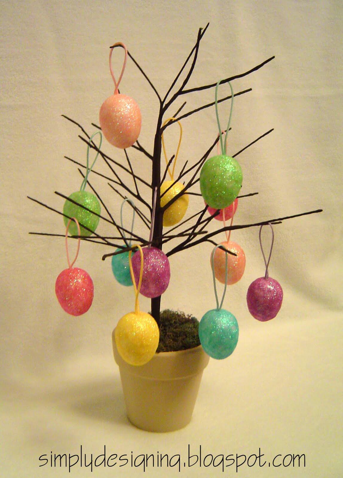 A Budget Friendly Spring Egg Tree