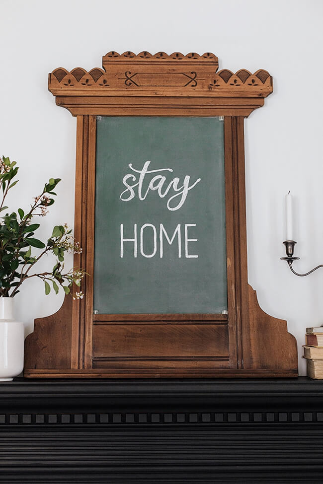 Homemade Chalkboard Paint Mirror Design