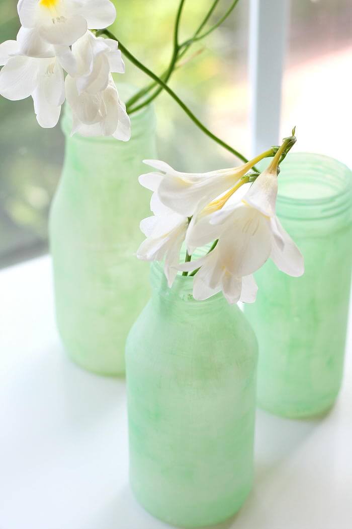 Easy Green Sea Glass Jar Project