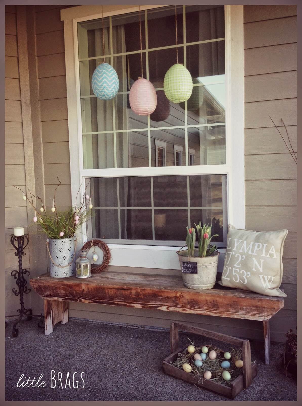 Front Porch Brimming with Easter Exuberance