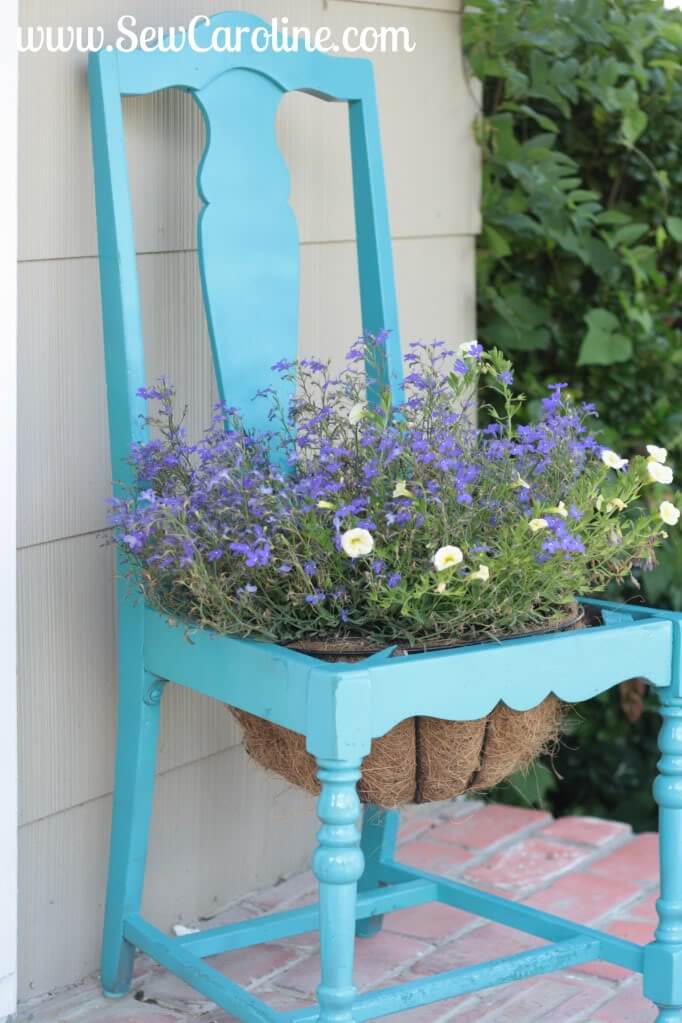 Planter Basket in the Seat of Your Chair