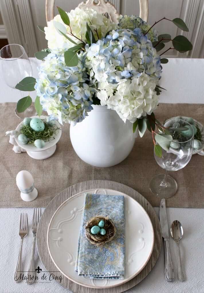 Elegant French Farmhouse Easter Tablescape