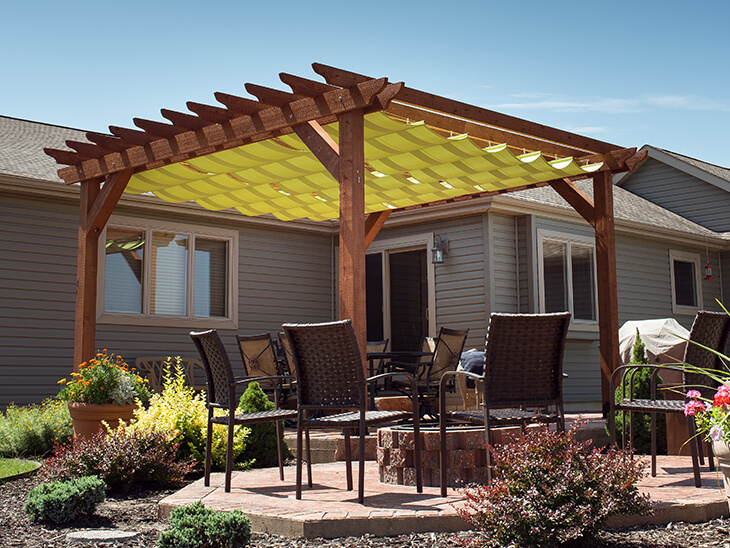 A Slide-On Wire-Hung Canopy for Your Pergola