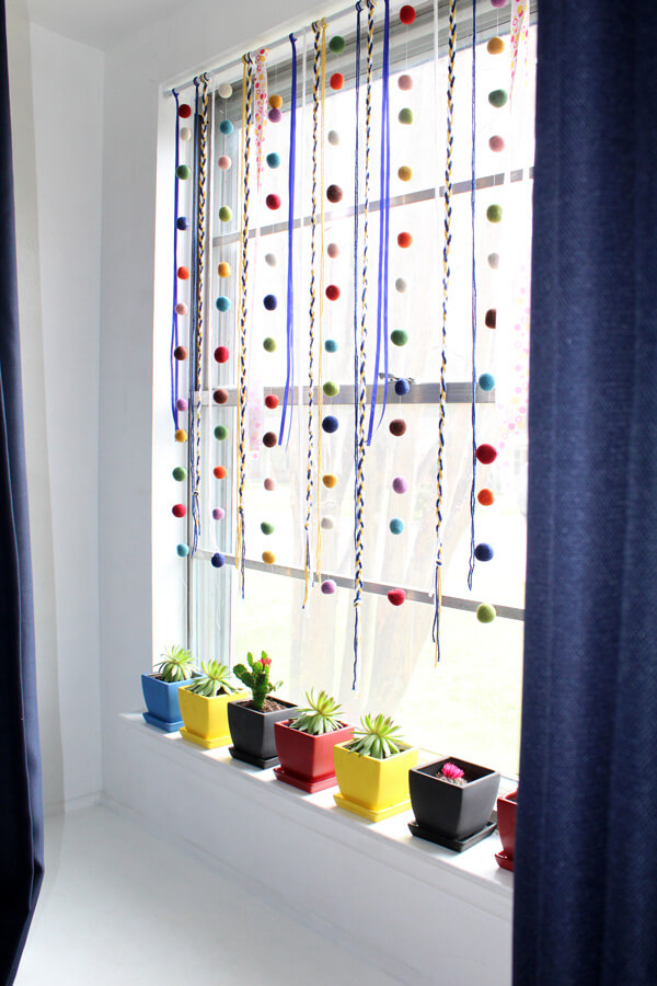 Creatively Colorful Cascading Spring Curtains