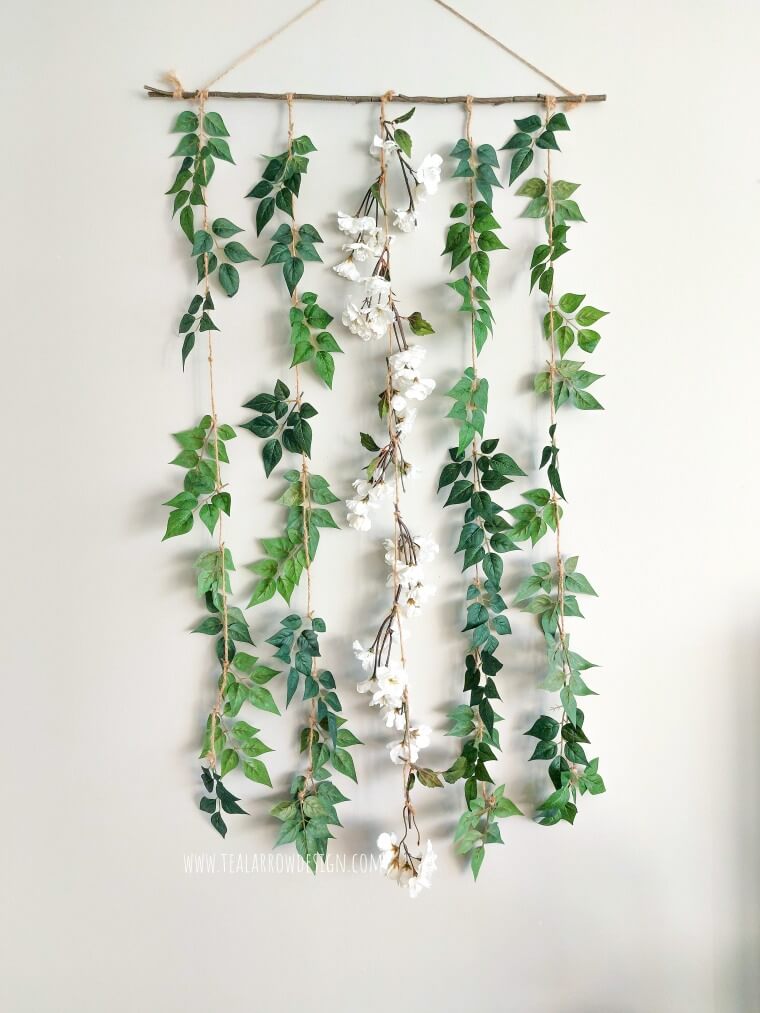 Vertical Leafy Garland Wall Hanging