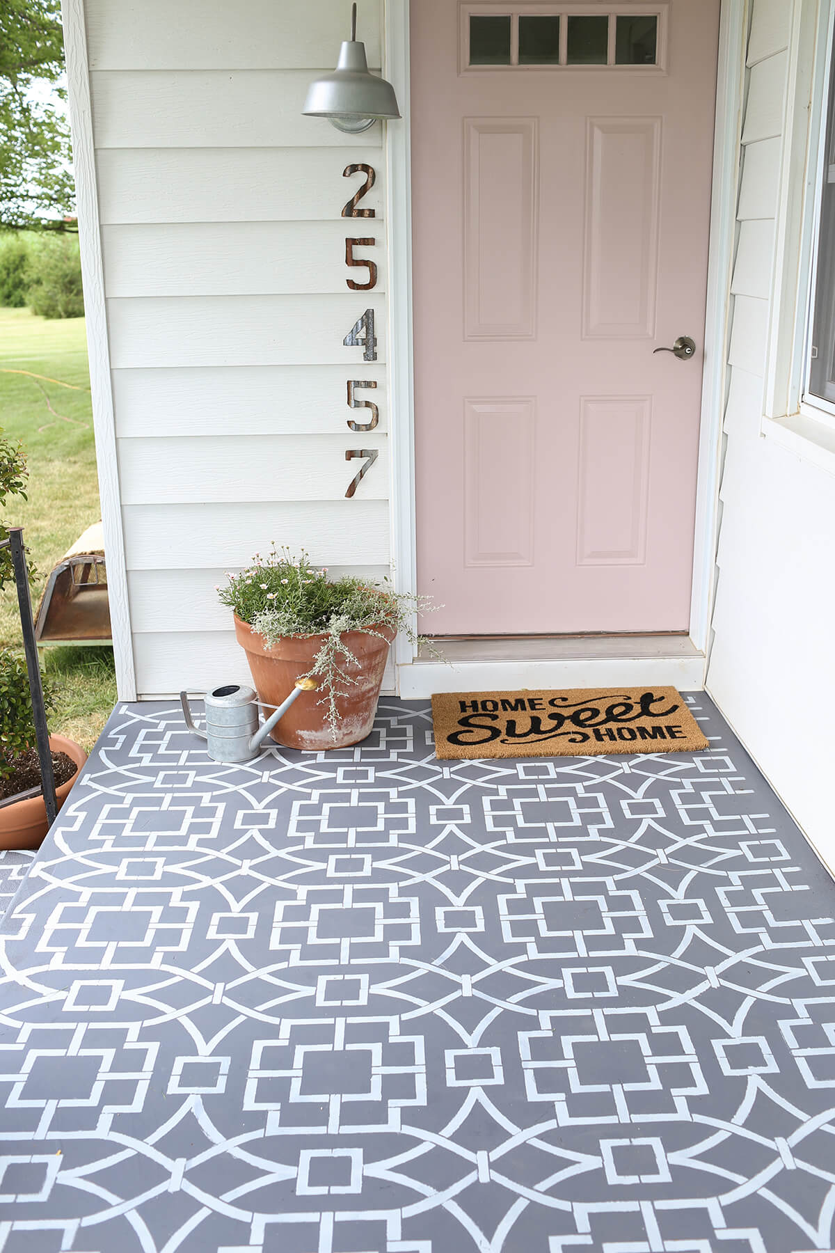Classic Pattern Painted Porch Deck