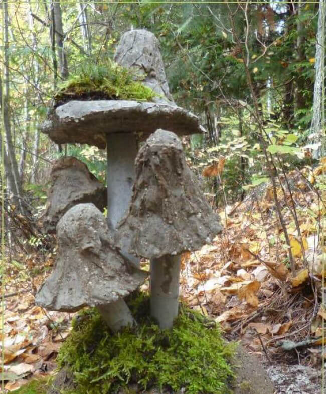 Fantastical Hypertufa Toadstools Mushroom Decor