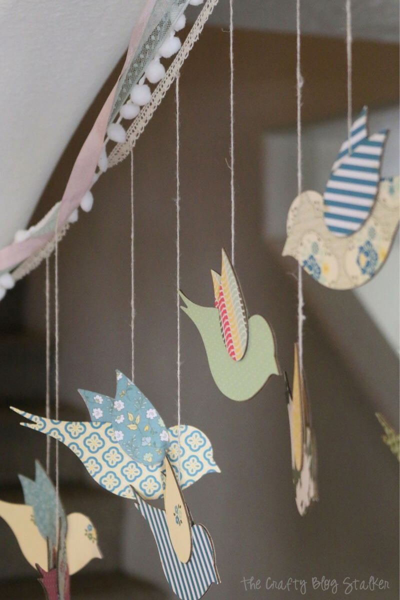 Songbirds in Flight Homemade Spring Garland