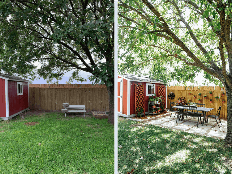 Backyard Corner Dining Room Garden