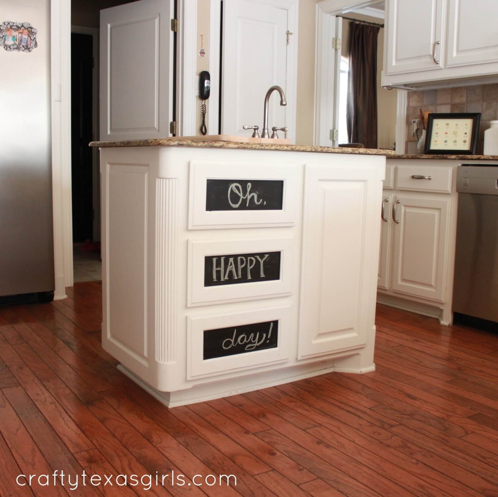 Modern Chalkboard Painted Cabinet Drawers