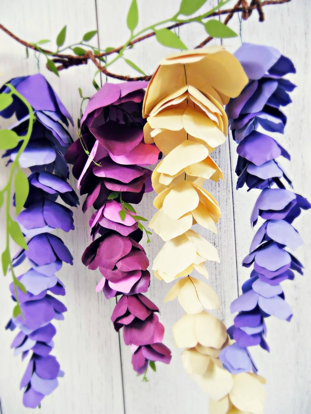 Cardstock Wisteria Romantic Springtime Garland