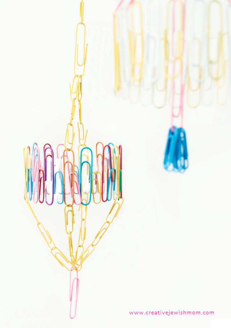 DIY Mini Chandelier Paperclip Mobile