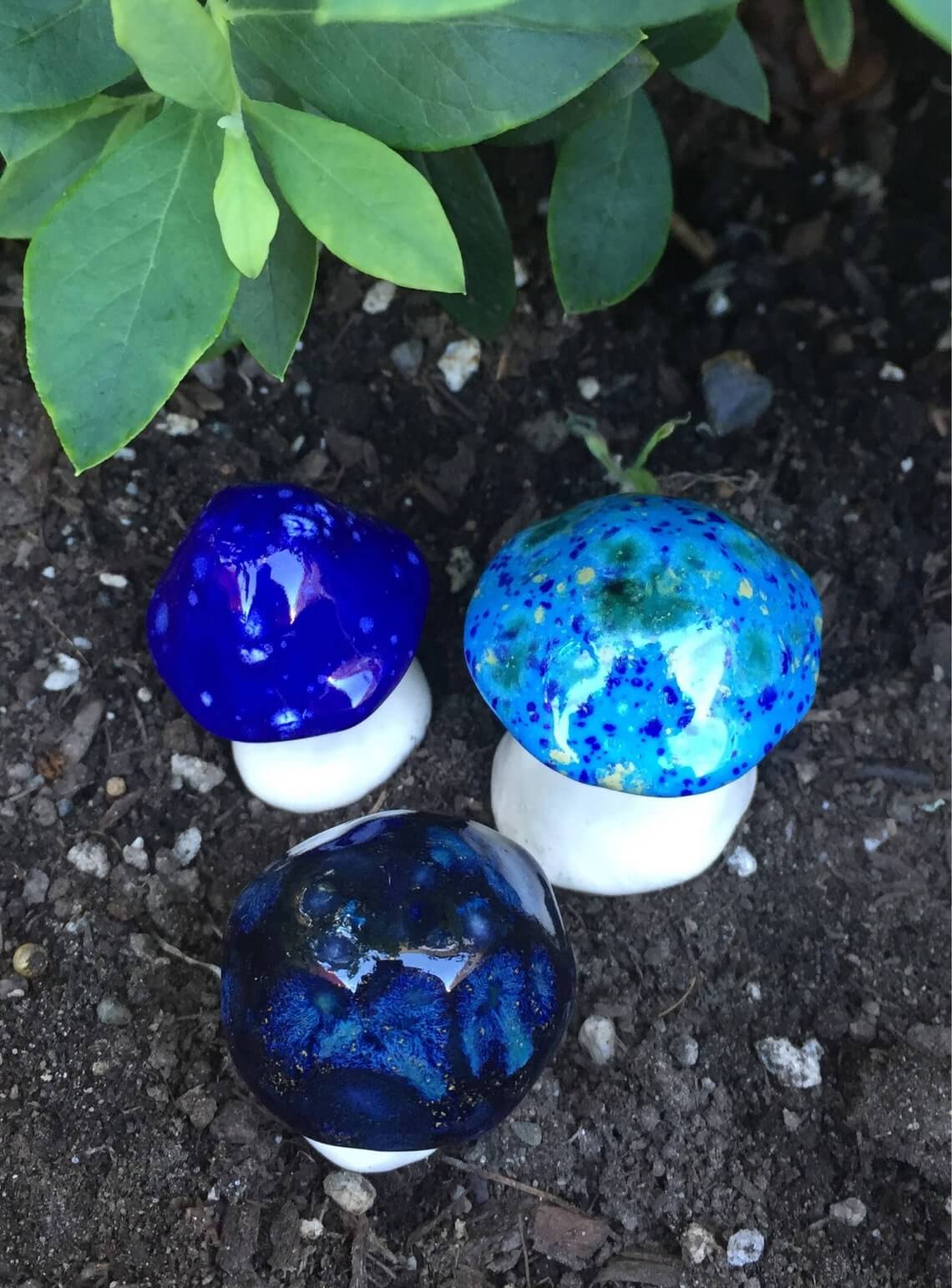 Beautiful Handcrafted Ceramic Fairy Mushrooms