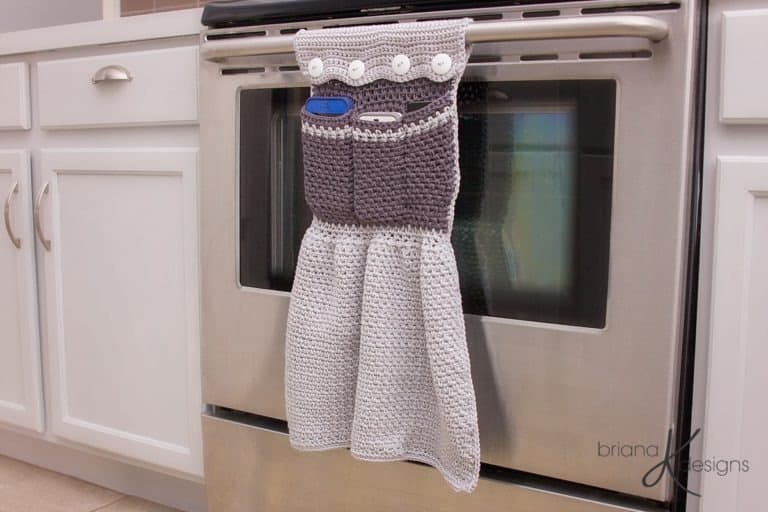 Cell Phone Timeout Crocheted Hand Towel