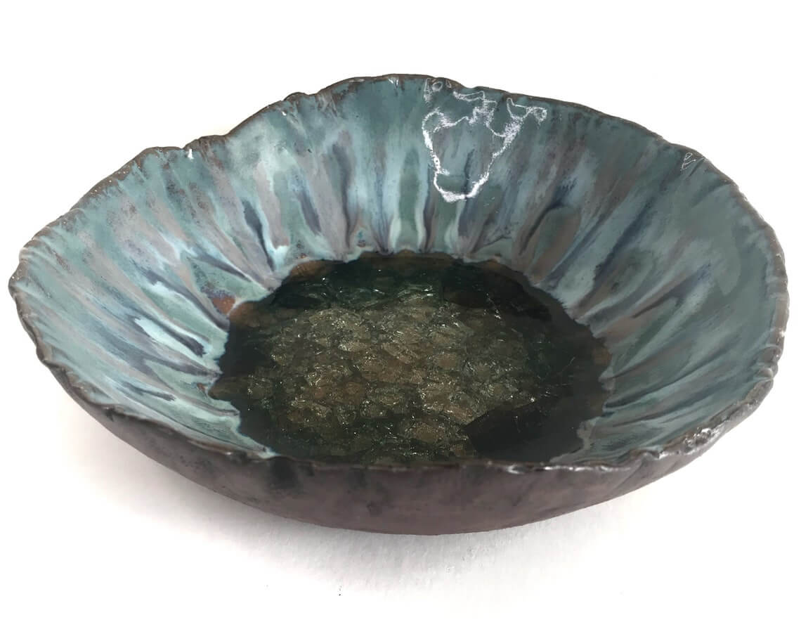 Creative Crackled Glass Ceramic Decorative Bowl