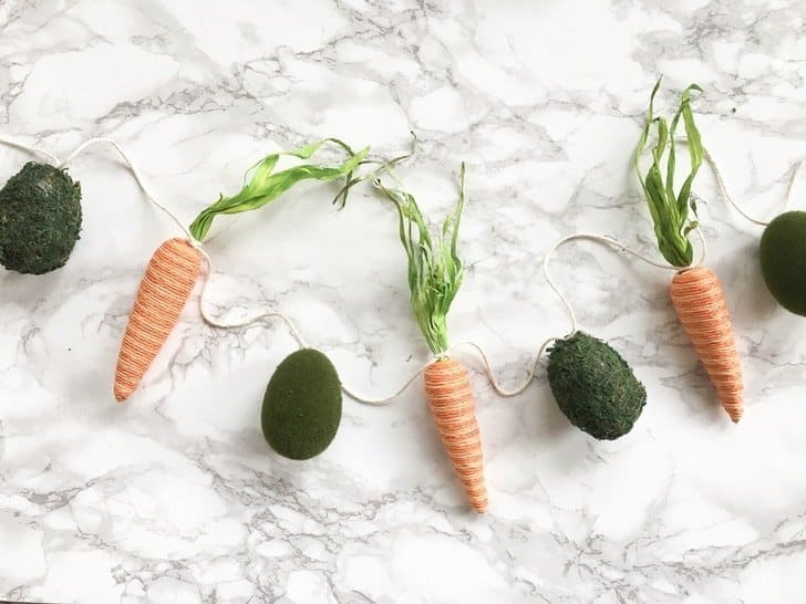 Carrot and Mossy Egg Garland