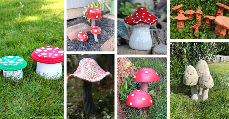 Featured image for 23 Whimsical DIY Outdoor Mushroom Ideas for a Magical Garden