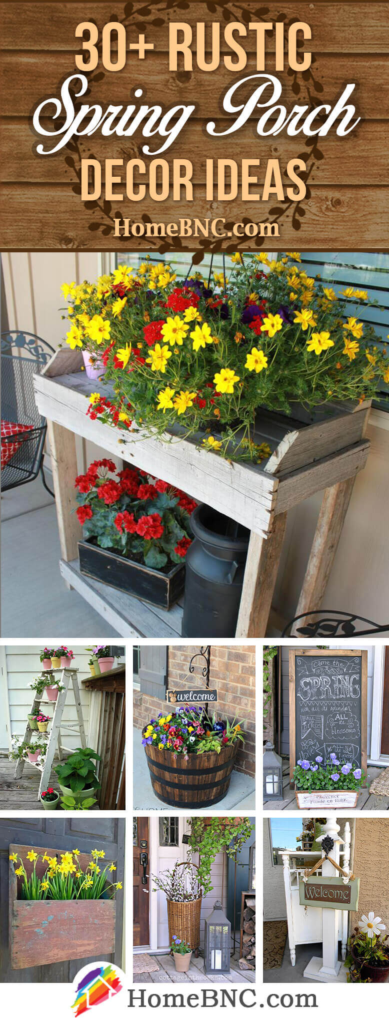 Rustic Spring Porch Decor Ideas