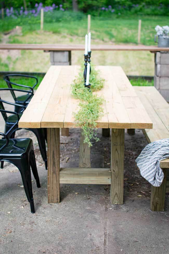 02 Diy Outdoor Table Ideas Designs Homebnc 