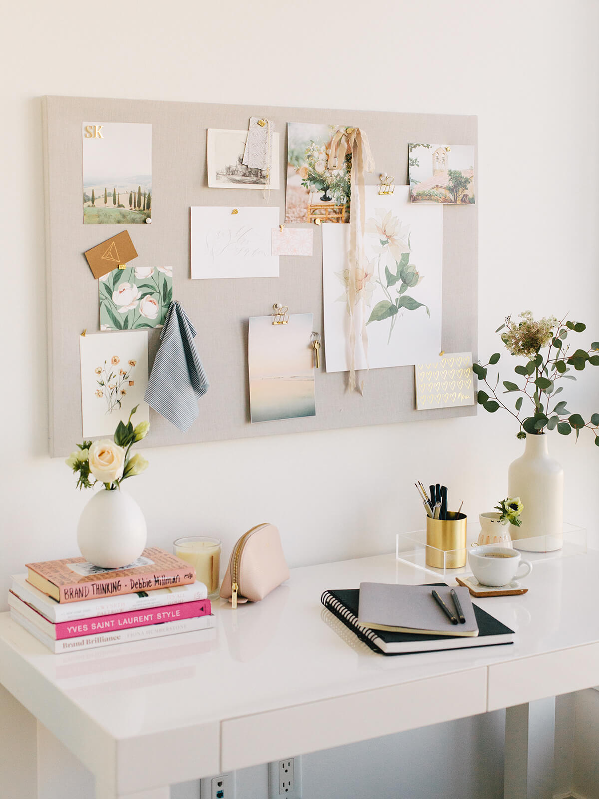 Light and Airy Office Pinboard