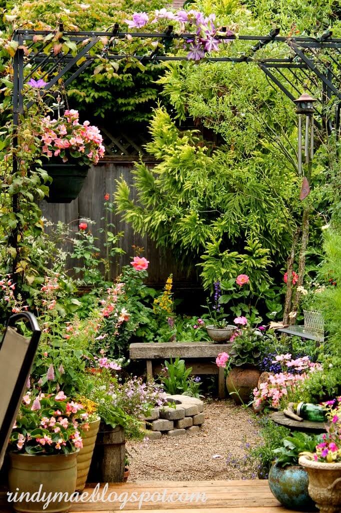 Flower Paradise Zen Garden Firepit Retreat
