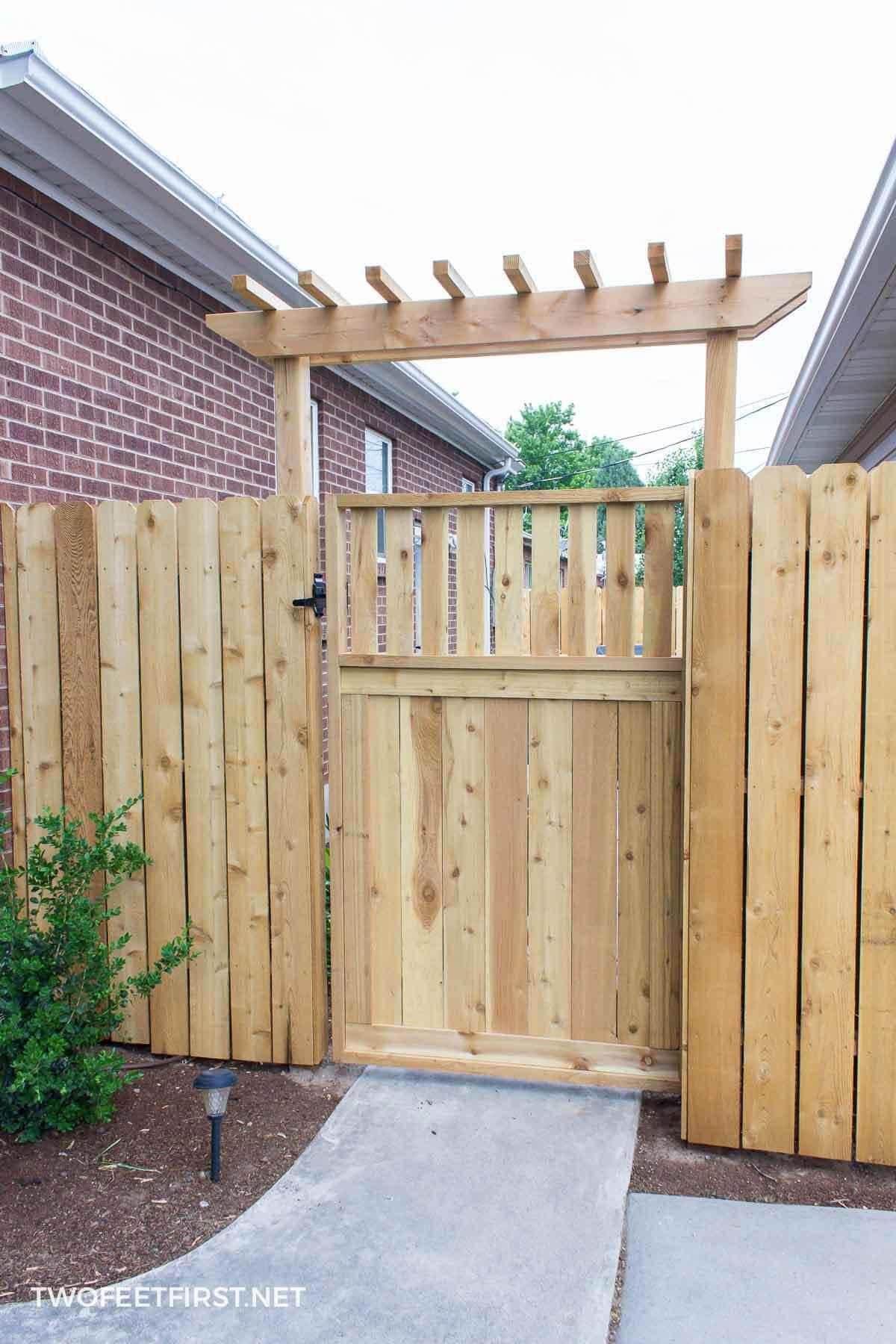 Rustic DIY Wooden Yard Fence and Gate